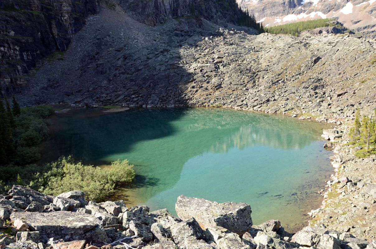 16 Yukness Lake From Top Of First Ridge On Lake Oesa Trail At Lake O-Hara Morning